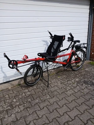 Stufentandem Hase (Stahl) Pino in rot mit Heinzmann Motor - Bild 1 von 4