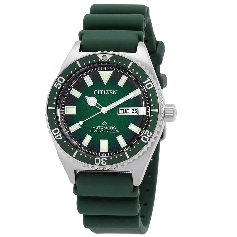 Citizen Promaster Automatic Green Dial Men's Watch NY0121-09X - Image 1 of 3