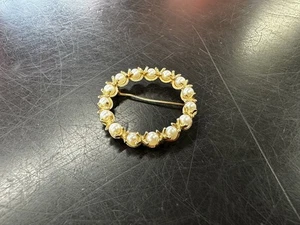 14k Perlen Brosche Vintage - Bild 1 von 9