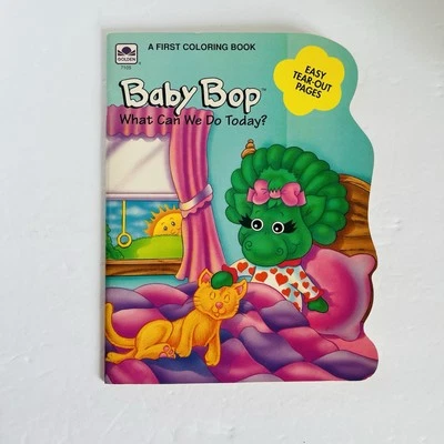 Vintage Unused "Baby Bop Coloring Book: What Can We Do Today" Barney 1993 - Image 1 of 4