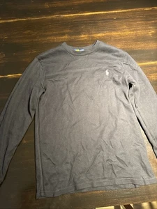 Polo Ralph Lauren Black Thermal Shirt- Kids Size L (14-16) - Picture 1 of 6