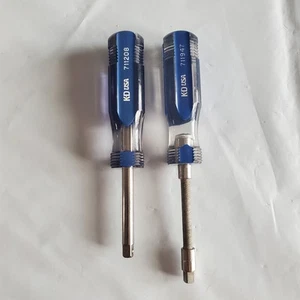 NEW !! 2 PIECES KD SCREWDRIVER HANDLE 1/4" DRIVE SOLID & FLEX SHAFT DRIVERS, USA - Picture 1 of 6