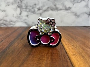 NWOT Hello Kitty Rainbow Bow Straw Topper Bling - Picture 1 of 8