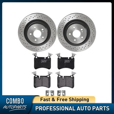 Juego de pastillas de freno de disco trasero rotor de freno de disco para Mercedes-Benz C63 AMG 2008-2013 Foto 1 de 4