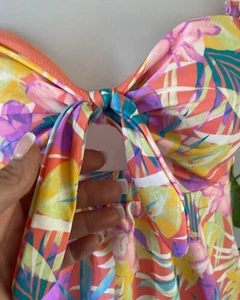 Tankini con corbata frontal floral talla XL Time & Tru - Imagen 1 de 7