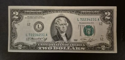 2美元钞票 — 第 1/4 张图片
