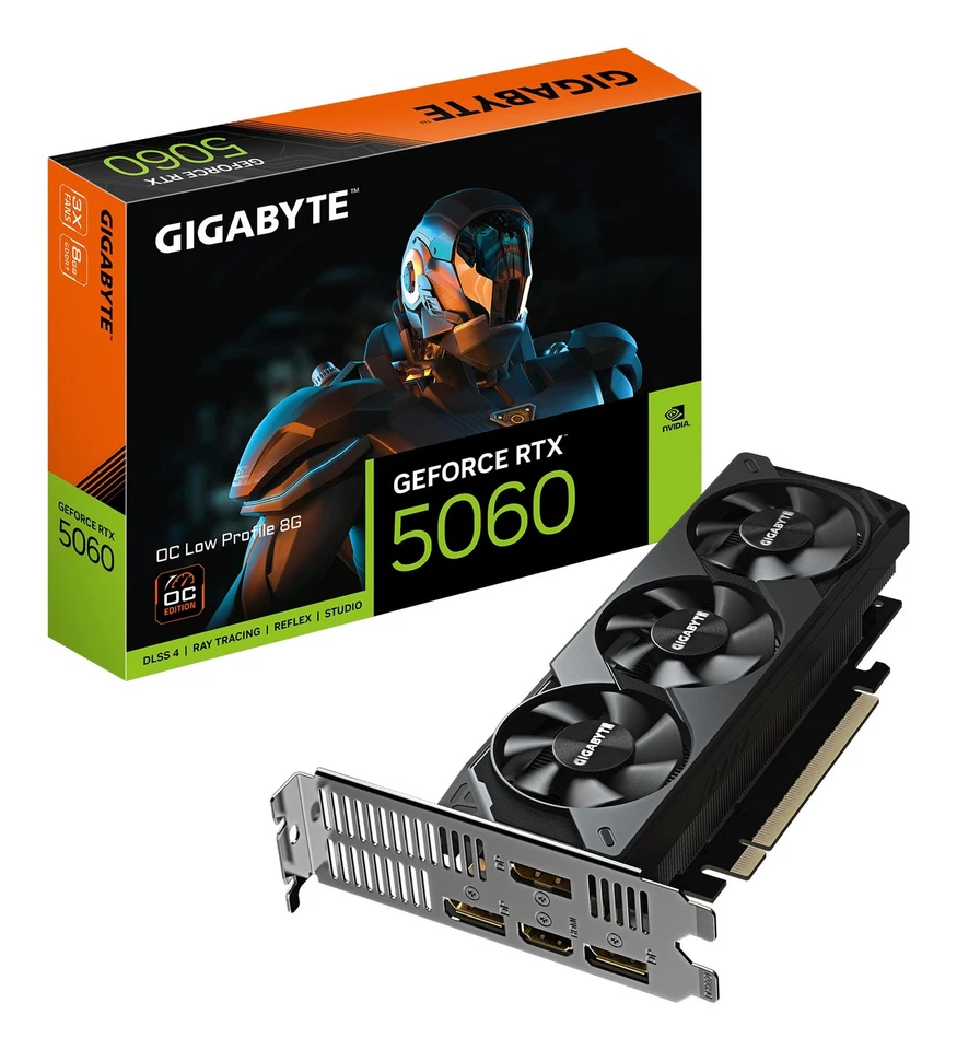 GIGABYTE GeForce RTX 5060 OC Low Profile 8G Scheda Grafica - 8GB GDDR7, 128bit,  - Immagine 1 di 1