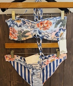 Agua Bendita Medium Audrey Kai Delaney Top & Bottom Bikini Set NEW $250 - Picture 1 of 15