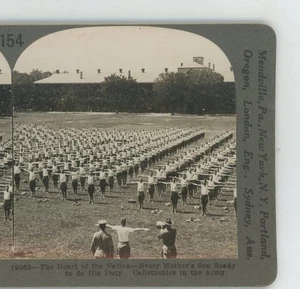 Heart of Nation Calisthenics in the Army Keystone Stereoview - Picture 1 of 2