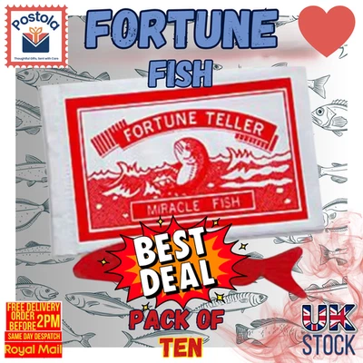 MAGIC TEN FORTUNE TELLER MIRACLE FISH RETRO FUNNY GIFT FREE DELIVERY UK STOCK