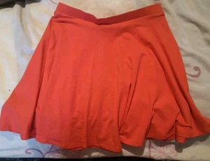 Womens Orange Forever 21 Fit And Flare Skirt Stretchy Material Size Small - Picture 1 of 4