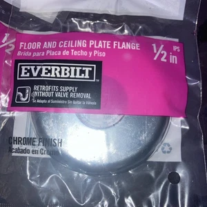 Everbilt 1/2 pulg. Lote de 12 bridas de piso y placa - Imagen 1 de 4