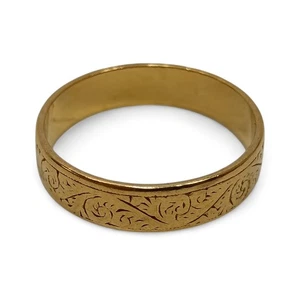 22ct Yellow Gold Ring Hallmarked 3.4g Size N Patterned Band Wedding - Preloved - Picture 1 of 16