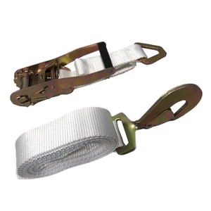 Ratchet Straps 2 in x 13 ft Tie Down 25 Pack White Commercial Strength Anchor - Picture 1 of 9