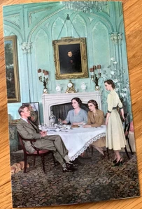 GEDRUCKTE POSTKARTE KÖNIG GEORGE VI, KÖNIGIN MAMA, KÖNIGIN ELIZABETH II, PR. MARGARET - Bild 1 von 1