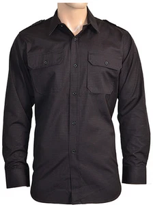 Negro Ripstop Campo Camisa - Militares Algod?n Ejercito Tactico Nuevo - Imagen 1 de 1