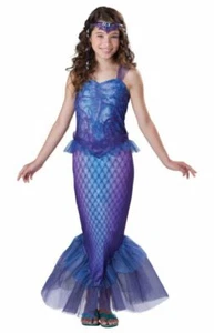 Girls Mermaid Costume Kids & Tween Halloween Fancy Dress - Picture 1 of 2