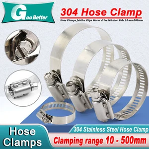 Hose Clamps Jubilee Clips Worm drive Mikalors Kale Stainless Steel Pipe Clip 304 - Picture 1 of 37