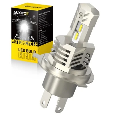 AUXITO H4 9003 HB2 LED Bulb Hi/Lo Beam White LED Motorcycle Headlight 10SF EOA - Image 1 of 4