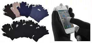 Men Lady Magic Knit Touchscreen iPhone Warm Gloves Wholesale 12 Pairs New York - Picture 1 of 3