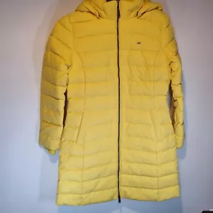 Tommy Hilfiger Jeans Women's TJW Quilted Down Coat Jacket, Yellow. Size L - Picture 1 of 10
