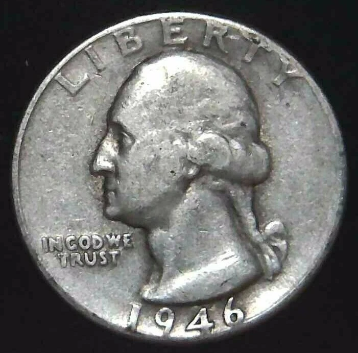 1946-P 25C Washington Quarter 90% Silver 21sat0711 - Image 1 of 2