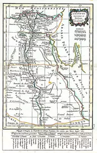 EGYPT "L'Egypte" 1770 BONNE / LATTRE ORIGINAL ANTIQUE MAP - Picture 1 of 7