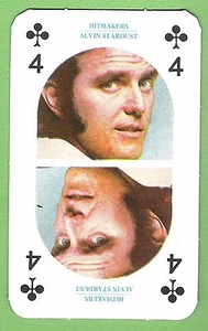 1970s Monty Gum Hitmakers Pop Stars type card 4 of clubs singer Alvin Stardust - Picture 1 of 2