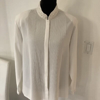 Vintage Karen Scott Beige Pearls Collar Size 18 Party/cocktail - Image 1 of 4