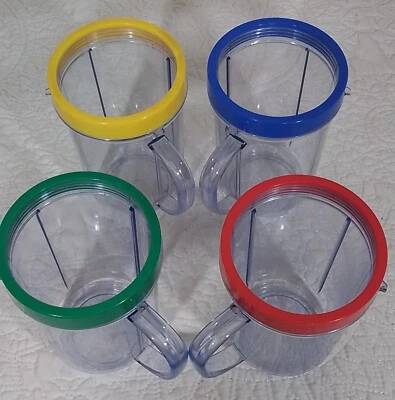 Magic Bullet Party cups/ 16 Ounce Party Mugs Cups with Colored Lip Rings - Image 1 of 4