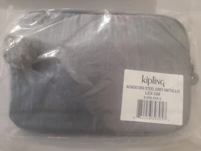 Nuevo con etiquetas Nuevo Kipling AC8630 OBG Lex GM Tablet Estuche Accesorio Bolsa Nylon Acero Gris  Foto 1 de 3