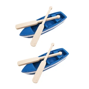 2 Sets Modellboot -Ornamente Nautische Tischdeko Segelboot-Modell-Ornament - Bild 1 von 12