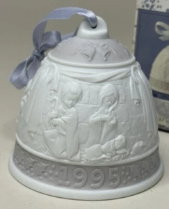 Lladro 1995 Campana de Navidad Adorno Belén Porcelana Estatuilla 16206 Caja Papeles - Imagen 1 de 13