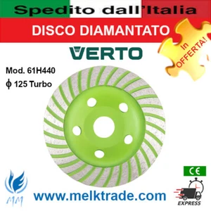 DISCO DIAMANTATO 125 mm TURBO, LEVIGATURA - Mod 61H440 - Qualità VERTO!!! - Bild 1 von 3