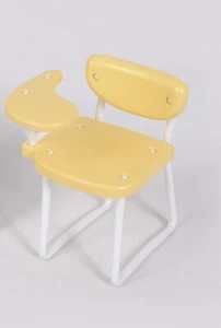 1990 Mattel Barbie Stacie Doll School Student Desk Chair Yellow White Classroom - Picture 1 of 3