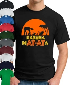 HAKUNA M-AT-AT-A T-SHIRT > Geeky Film At-At Slogan Joke Nerd Gift Men's Top - Picture 1 of 22