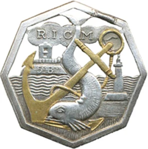 Régiment d’Infanterie Coloniale du MAROC, 5° Bataillon, ajouré, A.Augis Lyon - Imagen 1 de 2