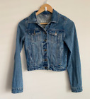 Cotton On Denim Jacket Womens Size 6 Blue Long Sleeve Button Up Pocket Collared