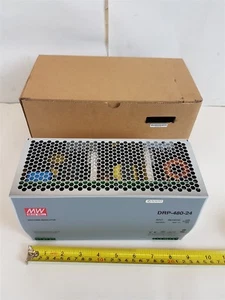 Meanwell DRP-480-24 Input: 200-240VAC 50/60Hz 4A Output: 24VDC 20A - New - Bild 1 von 9