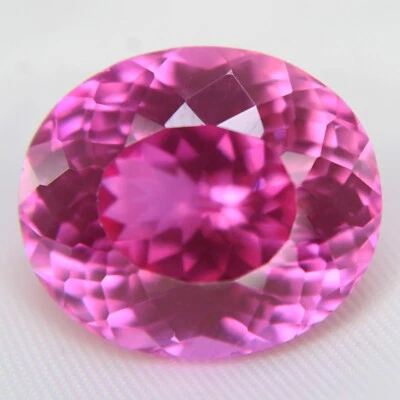 20+ Ct Certified Brilliant Oval Cut Natural Pink Beryl Loose Gemstones - Image 1 of 4