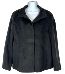 Lands' End Women's Black Stand Collar Winter Coat Jacket Size 12 New With Tags - Picture 1 of 10