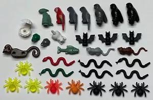 LEGO Lot of 32 Snakes Spiders Rats Bats Parrots Owls Animals - Picture 1 of 5