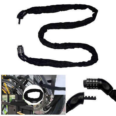 Bike Chain Lock Heavy Duty Chain Lock with 4-Digit Resettable Combination Codes - Image 1 of 4