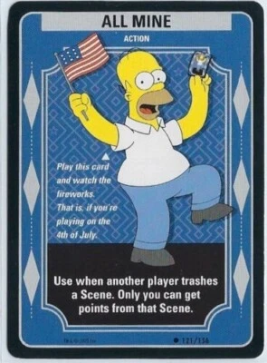 2003 WIZARD THE SIMPSONS TRADING GAME ALL MINE HOMER SIMPSON #121 CARD - Image 1 of 4