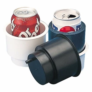 Sea Dog 588061N Flush Mount Combo Drink Holder with Drain Fitting, White - Bild 1 von 1