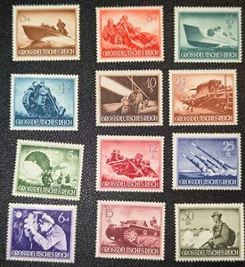 1944 German Stamps (Grossdeutsches Reich) commemorate Armed Forces Day - Picture 1 of 13
