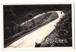 RPPC Cars on Road U CURVE US 50 Laurel Mt. Macomber West Virginia Postcard WV - Picture 1 of 2