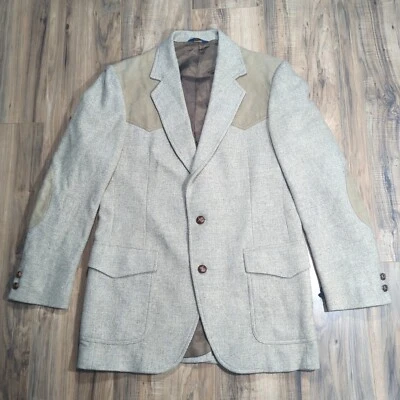 Blazer DE COLECCIÓN Pendelton Para Hombres Tostado 40L Lana Virgen Western Deportes Abrigo Chaqueta Foto 1 de 4