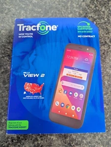 Tracfone Blu View 2 4G LTE Prepaid Smartphone Android Cell Phone Black 32GB - Picture 1 of 4