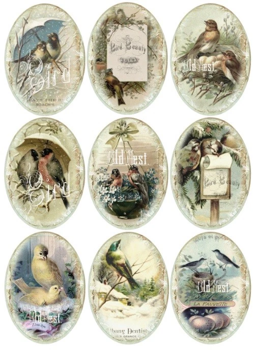 MARKENLOS Decoupage-Serviettentechnik-Softpapier-Vintage-Weihnachten-Winter-Vögel-12220